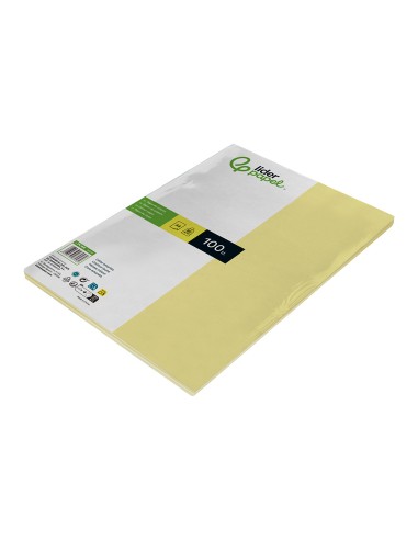 Papel color liderpapel a4 80gr amarillo paquete...