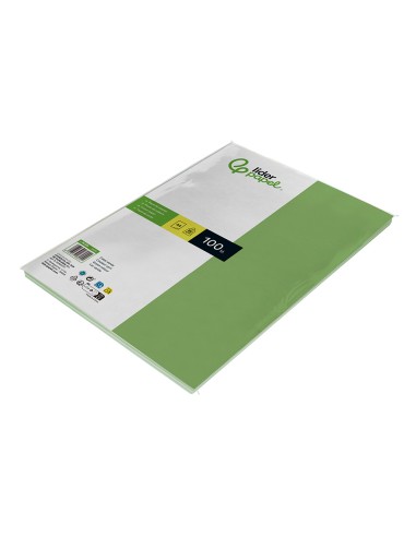 Papel color liderpapel a4 80gr verde paquete de...
