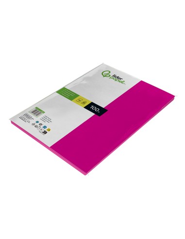 Papel color liderpapel a4 80gr fucsia paquete...