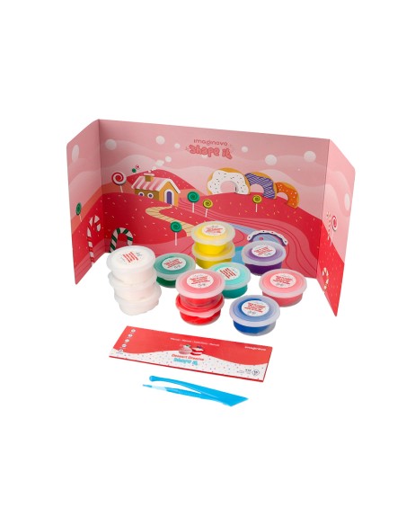 Pasta para modelar imaginovo de secado al aire set de 12 colores shape it dessert dream herramientas e instrucciones