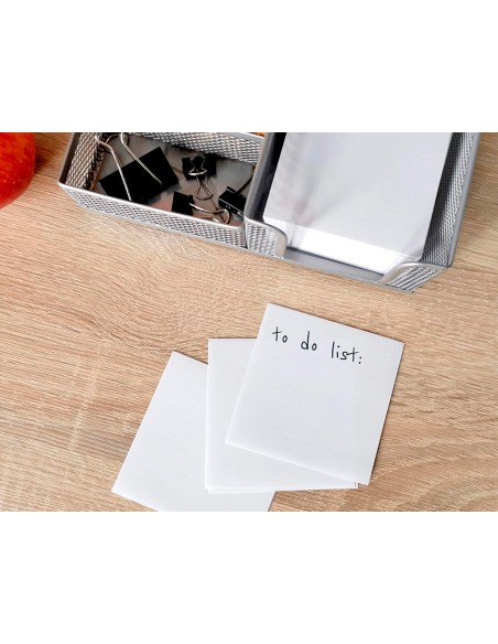 Taco papel liderpapel sin encolar blanco 400 hojas 95x90x40 mm 80 g