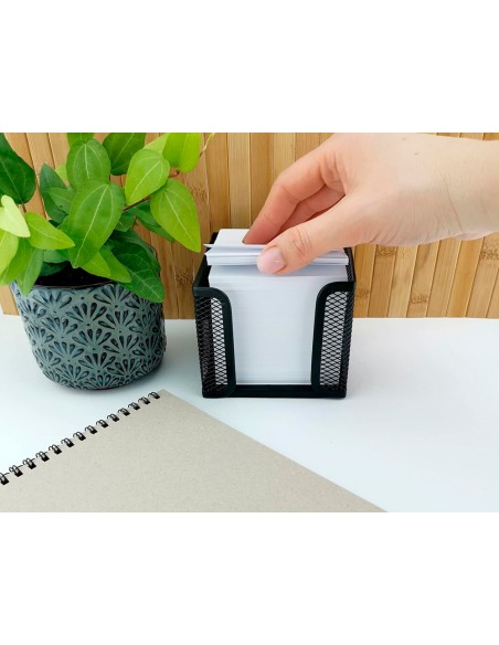 Taco papel liderpapel sin encolar blanco 400 hojas 95x90x40 mm 80 g