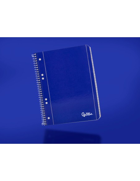 Cuaderno espiral liderpapel a5 micro serie azul tapa blanda 80h 75gr liso 6 taladros azul