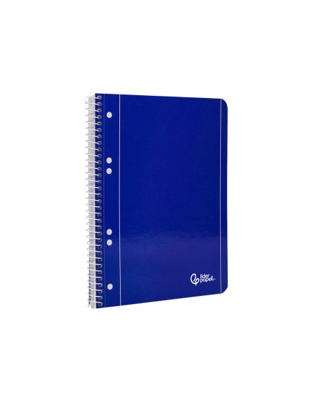 Cuaderno espiral liderpapel a5 micro serie azul tapa blandblanda 80h 75gr horizontal 6 taladros azul