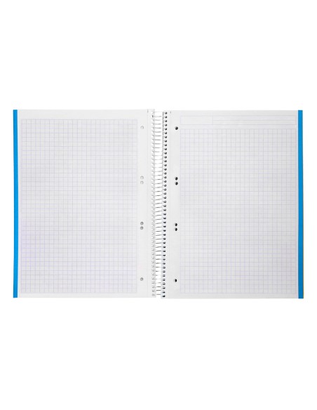 Cuaderno espiral liderpapel a5 micro jolly tapa forrada 140h 75gr cuadro 5mm 5 bandas 6 taladros colores surtidos