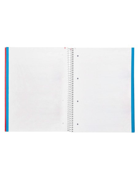 Cuaderno espiral liderpapel a4 micro jolly tapa forrada 140h 75gr liso 5 bandas 4 taladros colores surtidos