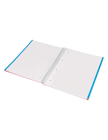 Cuaderno espiral liderpapel a4 micro jolly tapa forrada 140h 75gr liso 5 bandas 4 taladros colores surtidos