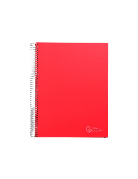 Cuaderno espiral liderpapel a4 micro jolly tapa forrada 140h 75gr cuadro 5mm 5 bandas 4 taladros colores surtidos