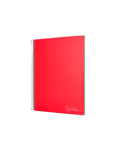 Cuaderno espiral liderpapel a4 micro jolly tapa forrada 140h 75gr cuadro 5mm 5 bandas 4 taladros colores surtidos
