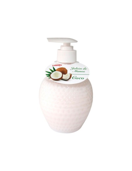 Jabon liquido lavamanos lubrex con dosificador aroma coco bote de 350 ml