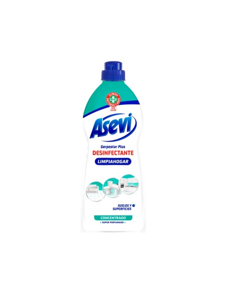 Limpiahogar desinfectante asevi gerpostar plus para suelos y superficies botella 1100 ml