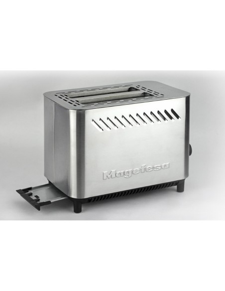 Tostador magefesa jour doble boca 820w acero inoxidable con bandeja recogemigas