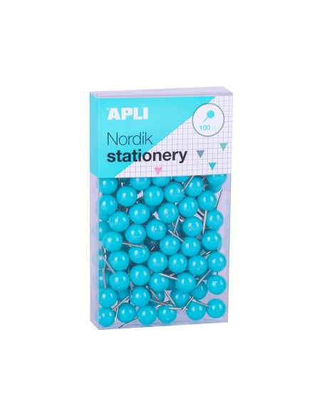 Aguja señalizadora apli redonda nordik 9 x 20 mm color pastel surtidos caja de 100 unidades