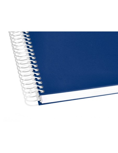 Cuaderno espiral liderpapel a4 micro crafty tapa forrada 120h 90gr cuadro 5mm 5 bandas 4 colores color azul