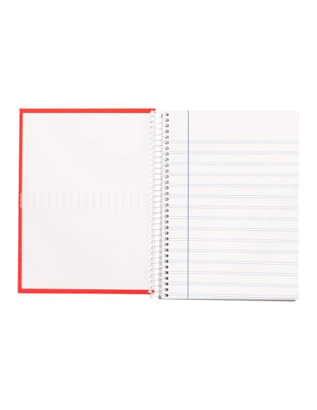 Cuaderno espiral liderpapel a4 crafty tapa forrada 80h 90gr pauta estrecha 2,5mm con margen colores surtidos