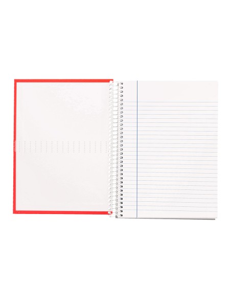 Cuaderno espiral liderpapel a4 crafty tapa forrada 80h 90gr rayado horizontal con margen colores surtidos
