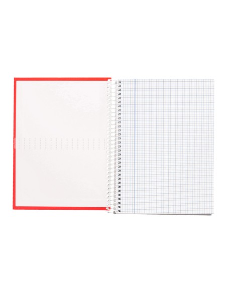 Cuaderno espiral liderpapel a4 crafty tapa forrada 80h 90gr cuadro 4mm con margen colores surtidos