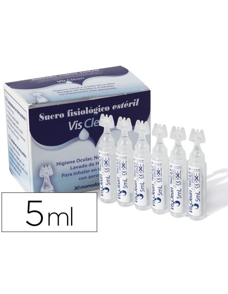 Suero fisiologico esteril sentidos monodosis 5 ml caja de 30 unidades