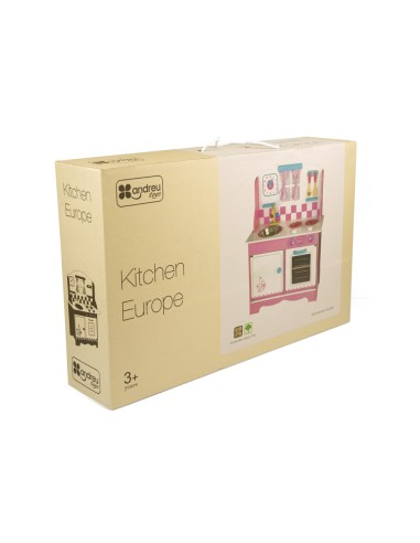 Juego andreutoys cocina madera con complementos...