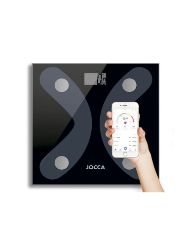Bascula inteligente jocca de vidrio templado...