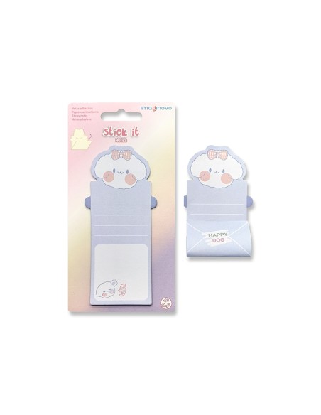 Bloc notas adhesivas imaginovo letter con mensaje trasero perro 20 hojas 85x164 mm