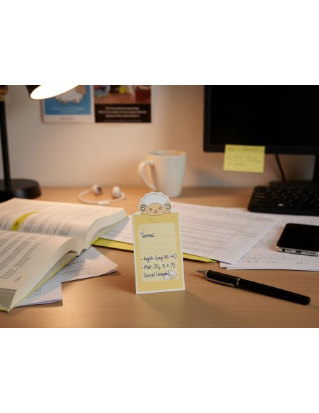 Bloc notas adhesivas imaginovo letter con mensaje trasero cabra 20 hojas 85x164 mm