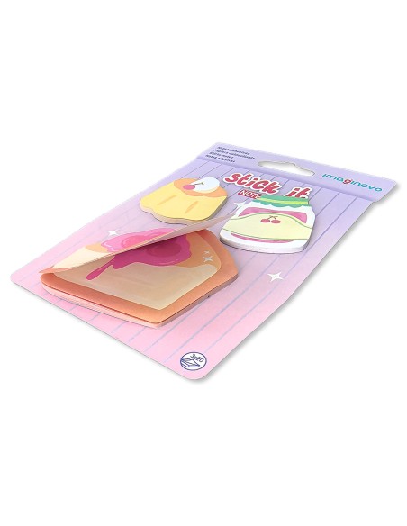 Bloc notas adhesivas imaginovo foodies tarta 60 hojas tamaños surtidos