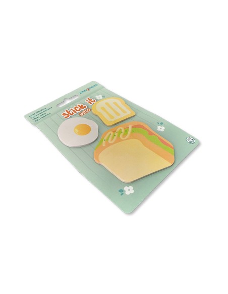 Bloc notas adhesivas imaginovo foodies sandwich 60 hojas tamaños surtidos
