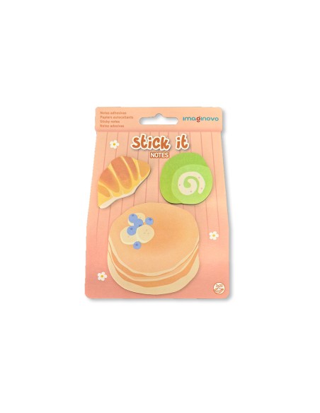 Bloc notas adhesivas imaginovo foodies tortitas 60 hojas tamaños surtidos