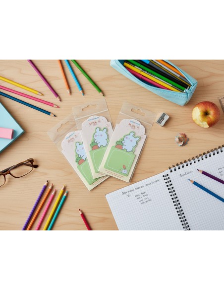 Bloc notas adhesivas imaginovo bunny con soporte 20 hojas verde 60x125 mm