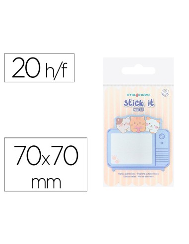 Bloc notas adhesivas imaginovo meow 20 hojas...