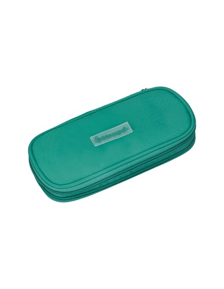Estuche portatodo liderpapel color pop 2 cremalleras con compartimento extensible turquesa 230x60 mm