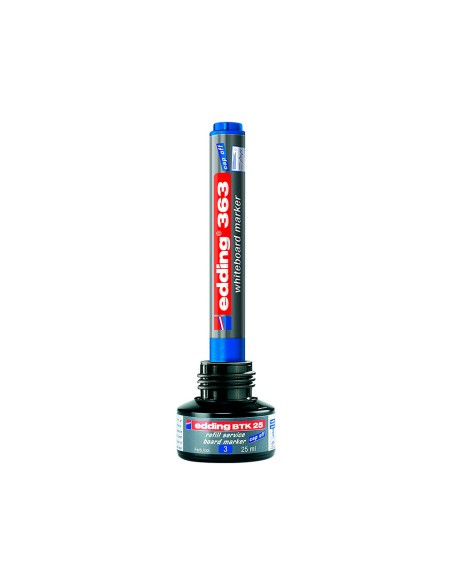 Tinta rotulador edding pizarra blanca btk-25 color azul bote 25 ml