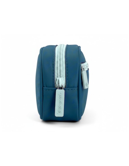 Estuche portatodo liderpapel duo 2 cremalleras con bolsillofrontal azul oscuro 220x90x50 mm