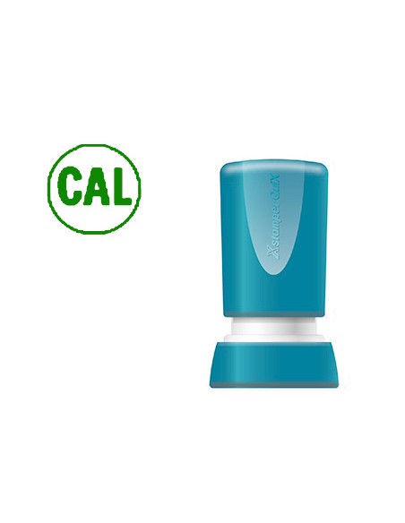 Sello x'stamper quix personalizable color verde redondo diametro 14 mm q-32