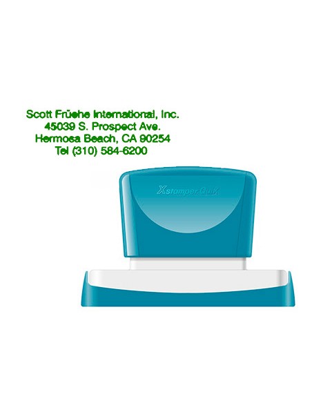 Sello x'stamper quix personalizable color verde medidas 28x78 mm q-24
