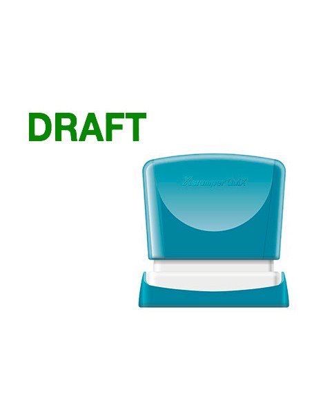 Sello x'stamper quix personalizable color verde medidas 11x40 mm q-10