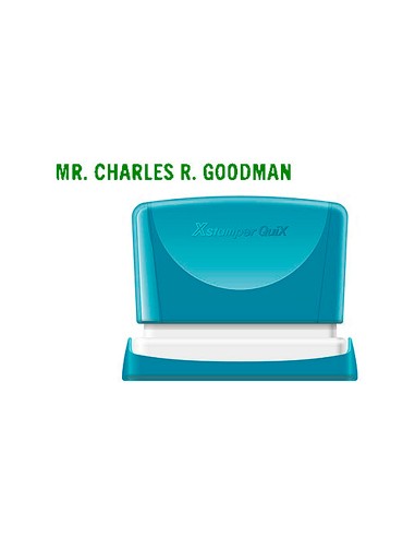 Sello x'stamper quix personalizable color verde...
