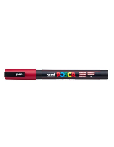 Rotulador uni posca 0,9 - 1,3mm pc-3m rojo oscuro