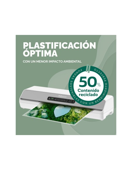Bolsa de plastificar fellowes recicladas brillo din a3 80 mc pack de 100 unidades