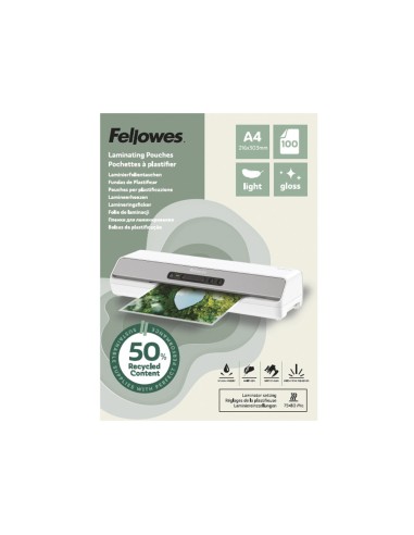 Bolsa de plastificar fellowes recicladas brillo...