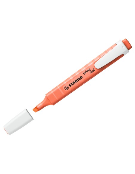 Rotulador stabilo fluorescente fino swing cool pastel coral meloso