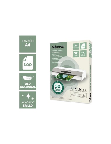 Bolsa de plastificar fellowes recicladas brillo...