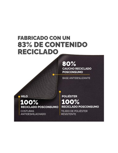 Alfombrilla para raton fellowes breyta xl negro