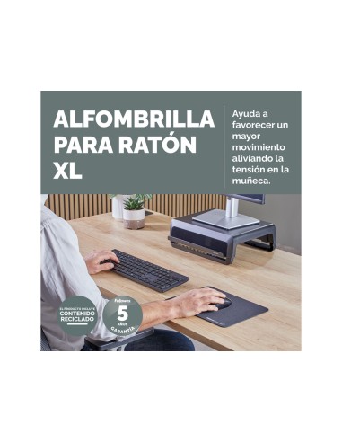 Alfombrilla para raton fellowes breyta xl negro