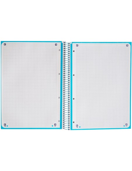 Cuaderno espiral oxford ebook 1 tapaextradura din a4+ 80 hojas cuadro 5 mm con margen bebe touch