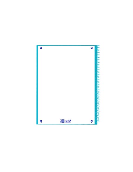 Cuaderno espiral oxford ebook 1 tapaextradura din a4+ 80 hojas cuadro 5 mm con margen bebe touch