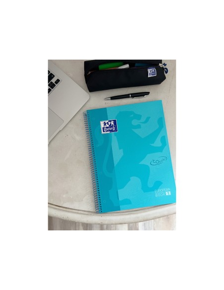 Cuaderno espiral oxford ebook 1 tapaextradura din a4+ 80 hojas cuadro 5 mm con margen bebe touch