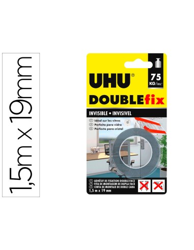 Cinta adhesiva uhu doublefix invisible doble...