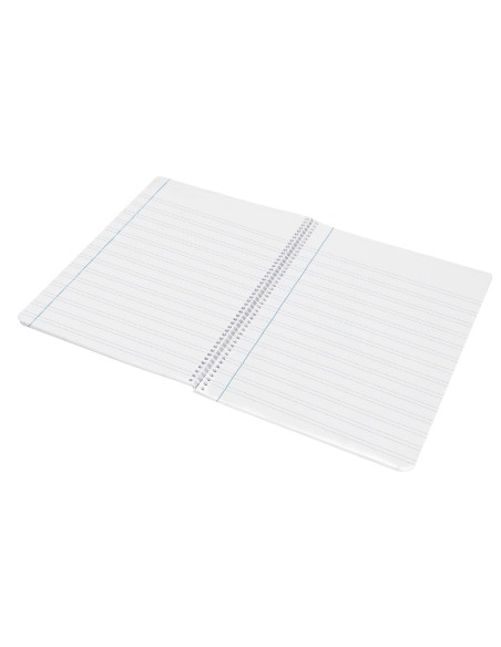 Cuaderno espiral liderpapel a5 wonder tapa plastico 80h 90g pauta 3,5mm con margen colores surtidos